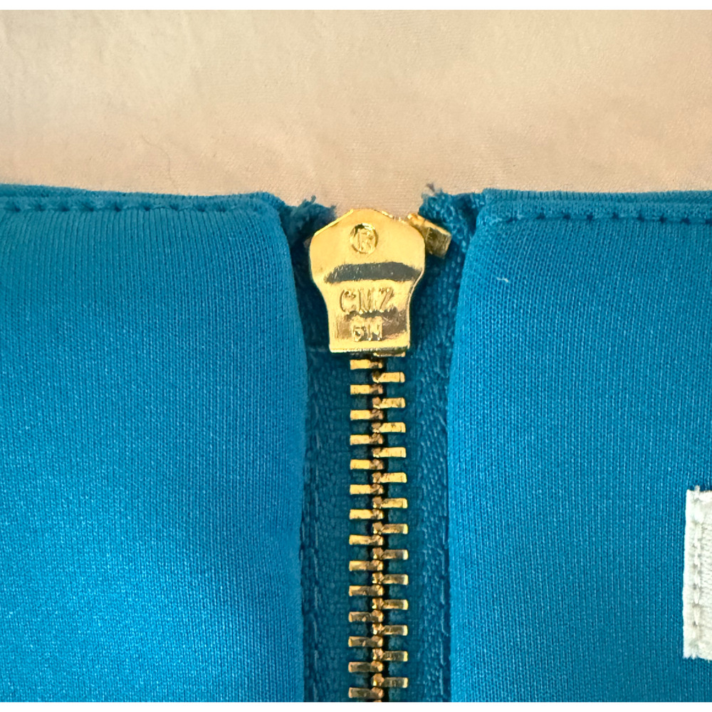 Calvin Klein Dress Womens Size 10 Blue Sleeveless Sheath Stretch Career Cocktail - Picture 5 of 10